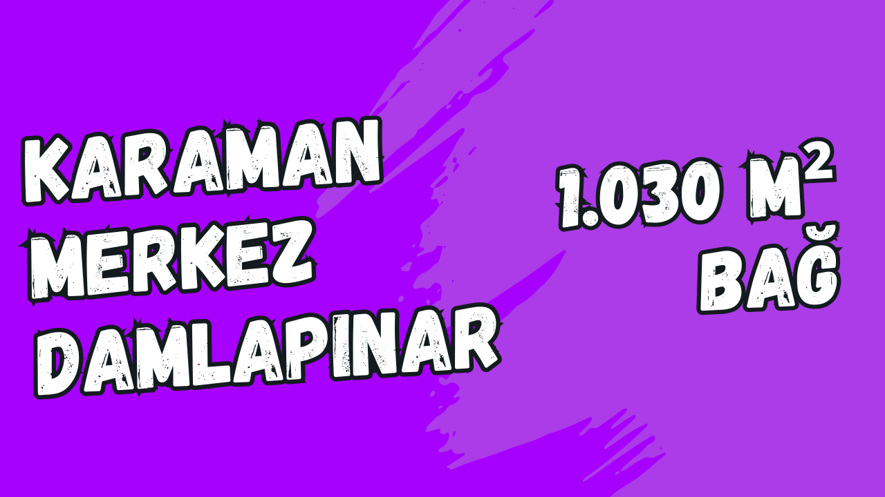 KARAMAN MERKEZ DAMLAPINAR KÖYÜNDE 1.030 M² BAĞIMIZ SATILIKTIR. - KARAMAN MERKEZ fotoğraf 7
